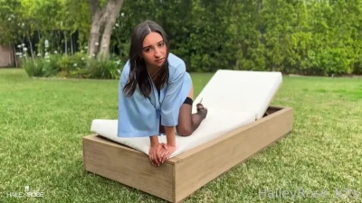 Cinematic Outdoor Fuck: Hailey Rose's Epic Squirt & Hairy Lingerie Scene (Fansly)