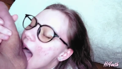HiYouth+ Teen Roleplay: Cum in My Glasses (Slim & Cute)