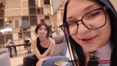 Sleepover Hotel Threesome: Nicki Ro, Ashly Rabbit, Stepdaughters Creampied