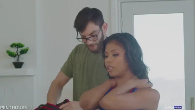 Nia Nacci Ebony Ballers PenthouseGold - Full Scene 2 with Natural Tits & Interracial Action (1080P)