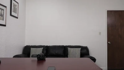 Tiny Brunette Sunny: Backroom Casting Couch Anal Cum POV - Natural Tits