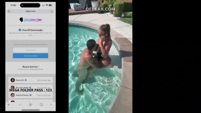 Alanna Pow's Cheating Wife Pool Blowjob & Creampie - Big Tits