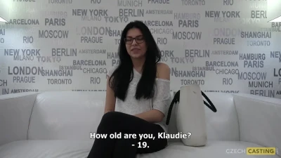 Meet My Love: Klaudie (9385) Czech Casting - Teen, Small Tits, Oiled, Cumshot