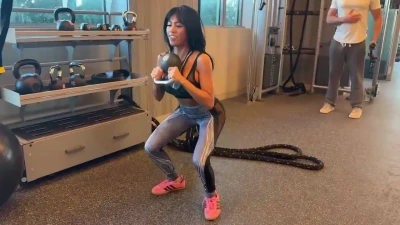 Big Tits & Big Ass Workout: Nicole Doshi + Ember Snow's Gym Fuck - OnlyFans POV