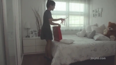 Apolonia's JoyMii Birthday Solo: Teen Masturbation Toy Fun