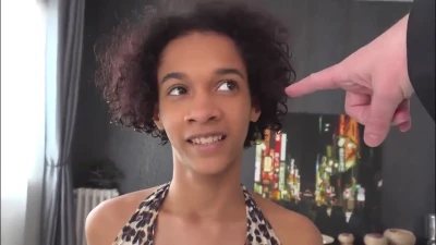 New French Ebony Teen POV BigTits Creampie - Homemade HD Video