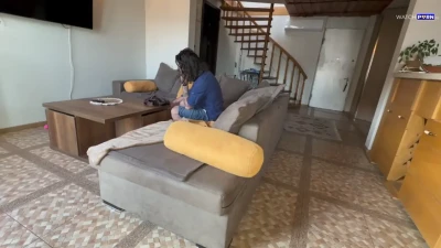 Big Dick Stepmom's Lover: Wet Orgasm POV with Russian Teen