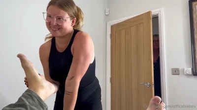 NEW Summer Rose Office FFM 3some - Petite Teen Big Ass Porn