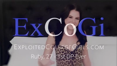 Ruby Moon: ExploitedCollegeGirls Double Dick Certified Threesome Deepthroat