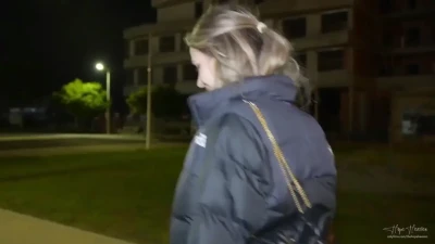 New Tight Waist Blonde Public Blowjob | MILF Anal Creampie - OnlyFans #2025