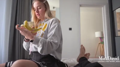 Russian Teen Creampie: Cute Student's First Hardcore POV Blowjob