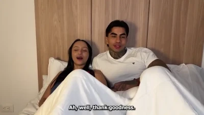 Out of Control! Teen Threesome with Stepbrother, Colombian Stepsister & Big Cock Blowjob