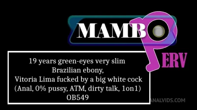 Vitoria Lima+ 19, Brazilian Ebony, Green Eyes, Slim: Big White Cock, Anal Sex
