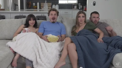 Aria Valencia + Kenzie Love Movie Night: Milf, Teen, Big Tits, Big Ass & More