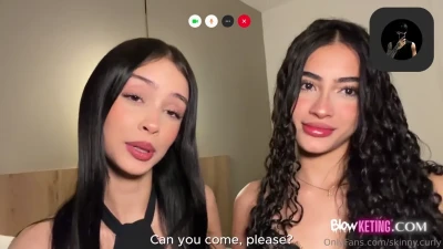Skinny.Curly & Kattedoll: Intimate OnlyFans Threesome - Cute Brunette, Pussy Licking